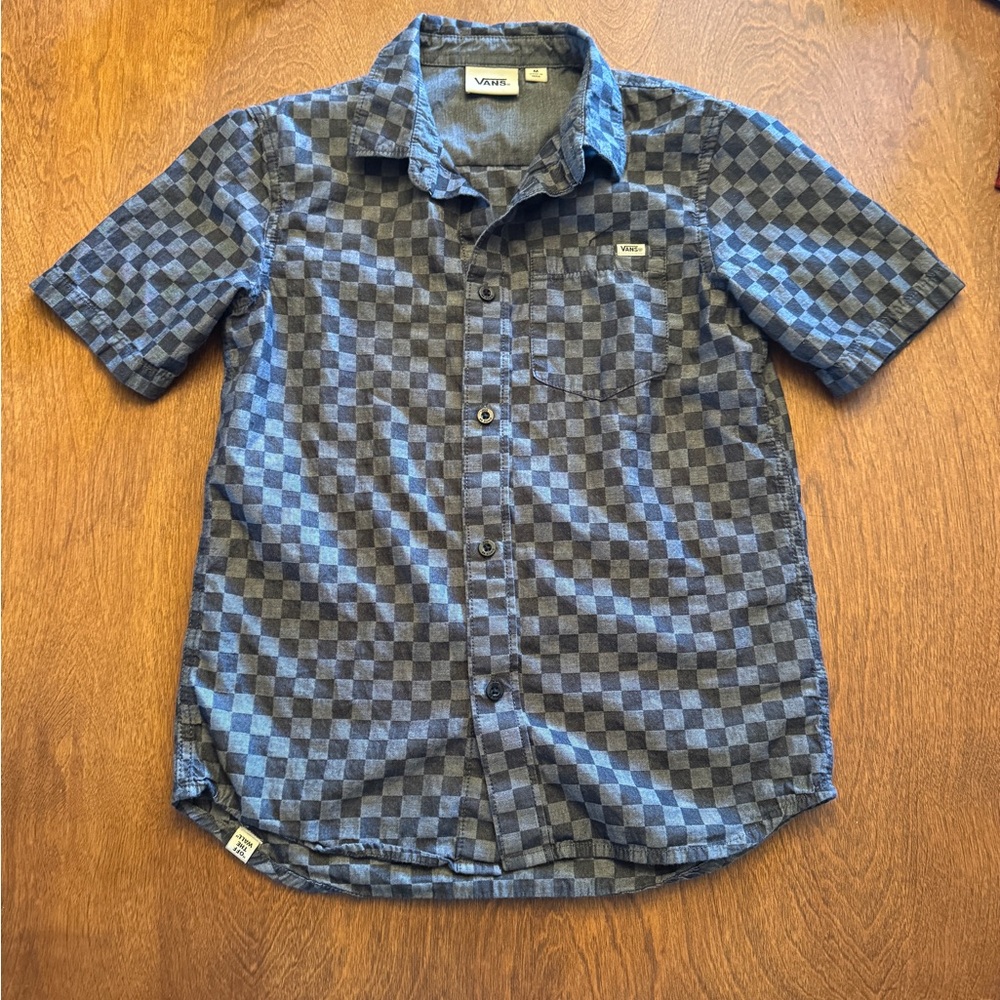 Gray check classic Vans short sleeve